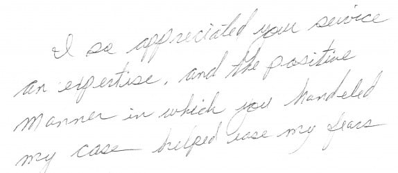 I so appreciated your service and expertise